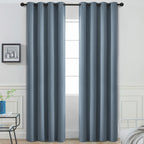 Yakamok Room Darkening Curtains 52x90 inch Length Stone Blue-Living Room