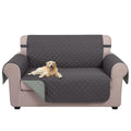 U-NICE HOME Loveseat Sofa Cover for 2 Cushion Couch, Dark Grey/Light Grey