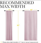 NICETOWN Room Darkening Curtains for Girls Room - Nursery Essential Thermal Insulated Solid Rod Pocket Top Drapes (Lavender Pink=Baby Pink, 1 Pair, 42 x 63 Inch)