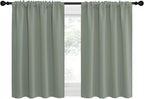 NICETOWN Window Curtains Blackout Drapes - Thermal Insulated Solid Rod Pocket Blackout Curtains/Draperies for Living Room (Sage Green, One Pair, 29 by 30-Inch)