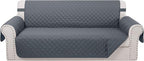 Reversible Oversized Sofa Covers Couch Cover Furniture Protector for Dogs Elastic Straps Water Resistant(XLSofa Dark Blue/Dark Blue)