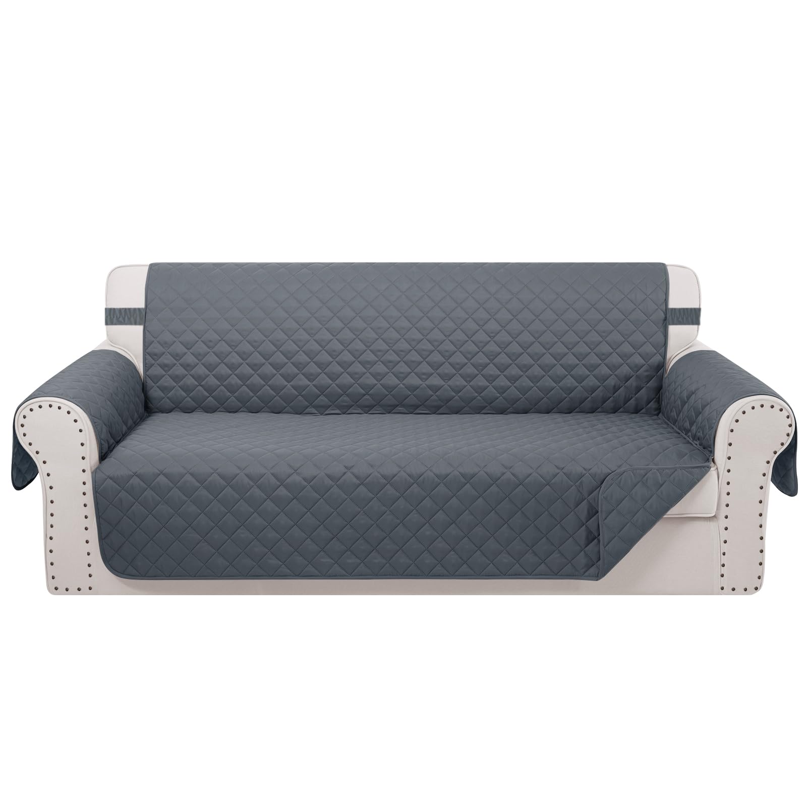 Luxshare Home Reversible Couch Cover for 3 Cushion, Sofa, Dark Blue