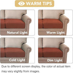 H.VERSAILTEX Super Stretch Individual Seat, Sofa Covers Couch, Cushion Covers Slipcover Sets Thick Jacquard Textured Twill Fabric (2 Piece Large Sofa Cushion Covers, Rust)