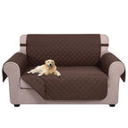 U-NICE HOME Loveseat Sofa Cover for 2 Cushion Couch, Chocolate