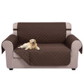 U-NICE HOME Loveseat Sofa Cover for 2 Cushion Couch, Chocolate