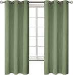 BGment Grass Green Black Out Curtains 63 Inch Long for Bedroom - Spring Style Room Decor Thermal Insulated Grommet Minimalist Window Treatments Drapes, 2 Panels, 42 x 63 Inch