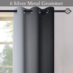 SimpleHome Ombre Black to Grey White Curtains for Living Room 42Wx84L