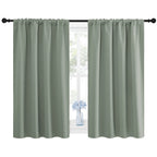 NICETOWN Window Curtains Blackout Drapes - Thermal Insulated Solid Rod Pocket Blackout Curtains/Draperies for Living Room (Sage Green, 1 Pair, 42 by 48-Inch)