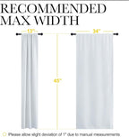 NICETOWN Greyish White Window Curtain Panels - Thermal Insulated Rod Pocket Room Darkening Curtain Sets for Bedroom (Greyish White, 2 Panels, 34 in x 45 in (W x L))
