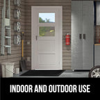 GORILLA GRIP 100% Waterproof All-Season WeatherMAX Doormat US Designed Natural Rubber, Stain and Fade Resistant, Low Profile Indoor Outdoor Door Mats, Easy Clean Patio Mat, 29x17, Black Diamond