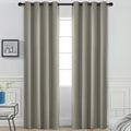 Yakamok Room Darkening Curtains 52x84 inch Length Taupe-Living Room
