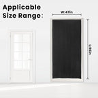 Adhesive Blackout Curtains- Self Stick Curtain No Rod Needed Easy to Hang Curtain, Use for Bedroom, Living Room, Dining Room, Kitchen, 47" W X 96" L, Black, 1 Panel