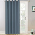 Yakamok Stone Blue Room Darkening Curtains 84 inch Sliding Door Drapes