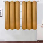 LEMOMO Mustard Yellow Blackout Curtains/38 x 54 Inch/Set of Two Panels Grommet Living Room Curtains