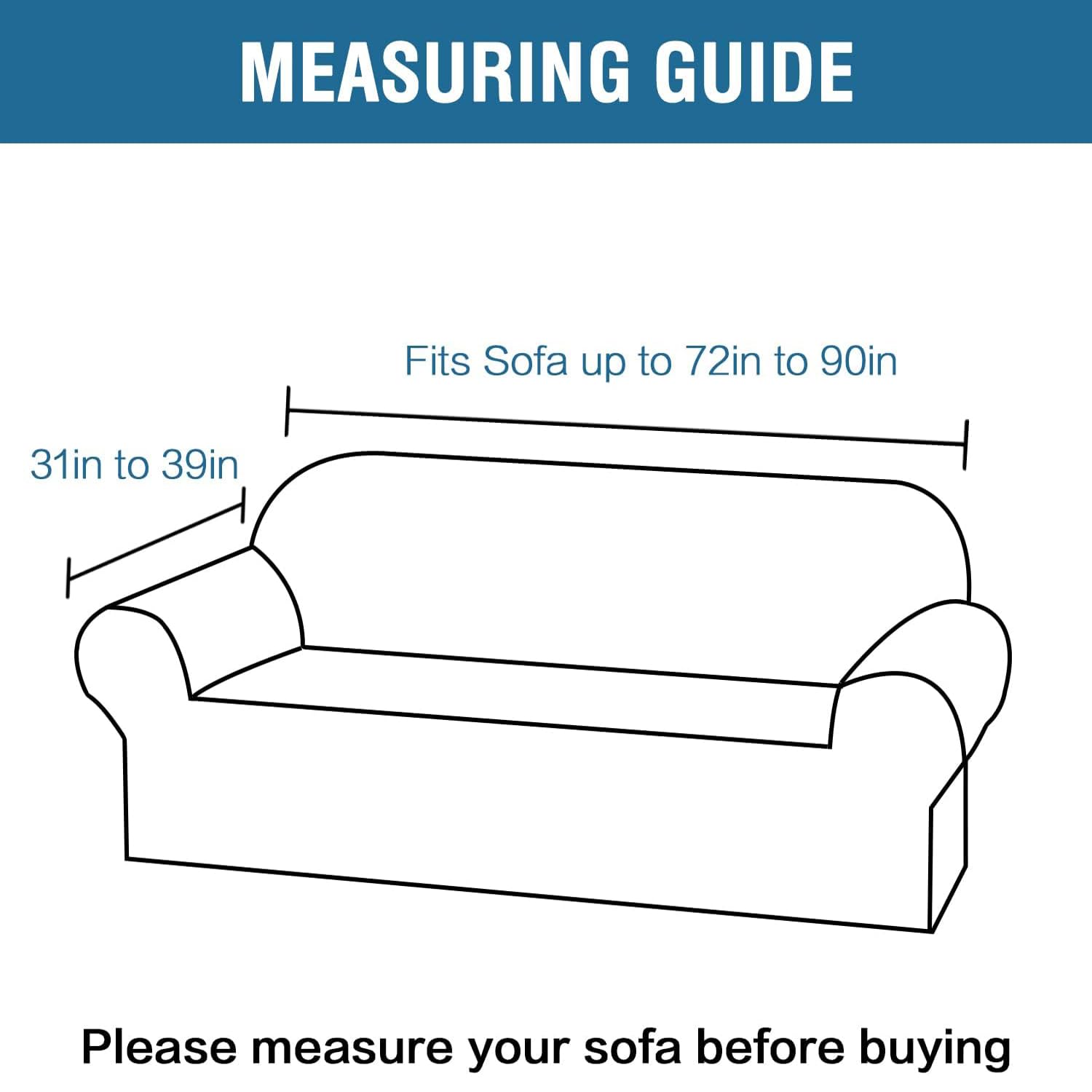 H.VERSAILTEX 1 Peice Stretch Velvet Sofa Covers for 3 Cushion Couch Covers Sofa Slipcovers Furniture Protector Soft, Crafted from Thick Comfy Rich Velour (Sofa 72"-90", Christmas Green)