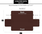 U-NICE HOME 4 Seater Sofa Cover 91 Inch Large Couch Covers for 4 Cushion Couch with Elastic Straps Water Resistant Furniture Protector Cover for Pets Cat (Sofa XX-Large, Dark Grey/Light Grey)