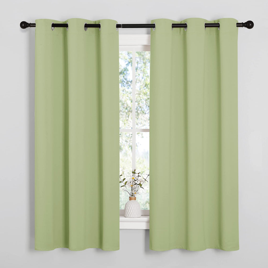 NICETOWN Grey Blackout Curtains for Bedroom 42" Wide x 63" Long 2 Panels