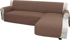 Easy-Going Sofa Slipcover L Shape Sofa Cover Sectional Couch Cover Furniture Protector Mat for Pets Dog Cat (X-Large,Brown/New Brown)