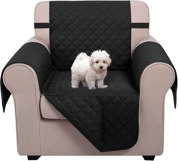 U-NICE HOME Reversible Oversized 28''Chair Covers, Black