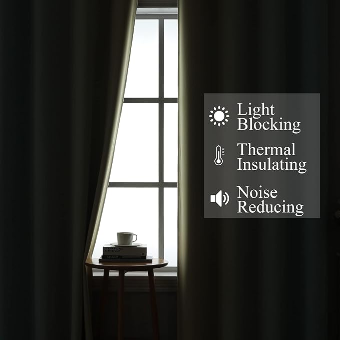 Estelar Textiler Aqua and Beige Ombre Blackout Curtains 45 Inch Length, Light Blocking Gradient Drapes for Kitchen, Thermal Insulated Grommet Curtains for Bathroom,52Wx45L,2 Panels
