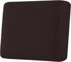 H.VERSAILTEX Super Stretch Individual Seat Cushion Covers Sofa Covers Couch Cushion Covers Slipcover Sets Thick Jacquard Textured Twill Fabric (1 Piece Chair Cushion Cover, Chocolate)