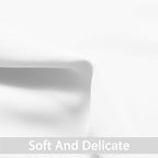 Yakamok Pure White Curtains 45 Inch Length, Grommet Top Small Window Drapes for Living Room/Bedroom(52 Inch Width, 2 Panels)