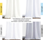 NICETOWN White Blackout Curtains 90 inches Long, Full Light Blocking Drapes with Black Liner for Nursery, Thermal Insulated Draperies for Hall, Villa (2 Pieces, 46" Wide Each Panel, Pure White)