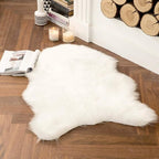 MIULEE Luxury Super Soft Fluffy Area Rug Faux Fur Sheepskin Rug Decorative Christmas Plush Shaggy Carpet for Bedside Sofa Floor Nursery 2 x 3 Feet, White