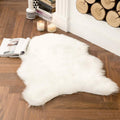 MIULEE Fluffy Area Rug 2x3 ft Faux Fur Sheepskin Rug for Bedroom White
