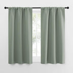 NICETOWN Window Curtains Blackout Drapes - Thermal Insulated Solid Rod Pocket Blackout Curtains/Draperies for Living Room (Greyish Green, One Pair, 34 by 54-Inch)