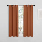 NICETOWN Burnt Orange Window Curtains Blackout Drapes, Thermal Insulated Solid Grommet Blackout Curtains/Draperies for Living Room (1 Pair, 29 by 45 inches)