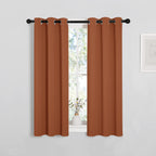 NICETOWN Grey Blackout Curtain Panels for Bedroom, 2 Panels, W29 x L40 inches, Grey, Thermal Insulated Grommet Top Blackout Kitchen Draperies and Drapes