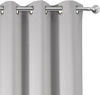 LEMOMO Light Grey Blackout Curtains/38 x 54 Inch/Set of Two Panels Grommet Living Room Curtains