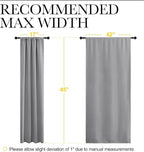 NICETOWN Window Curtains for Bedroom - Home Decoration Thermal Insulated Rod Pocket Blackout Blinds & Drapes for Small Windows (Silver Grey, 2 Panels, W42 x L45 -Inch)