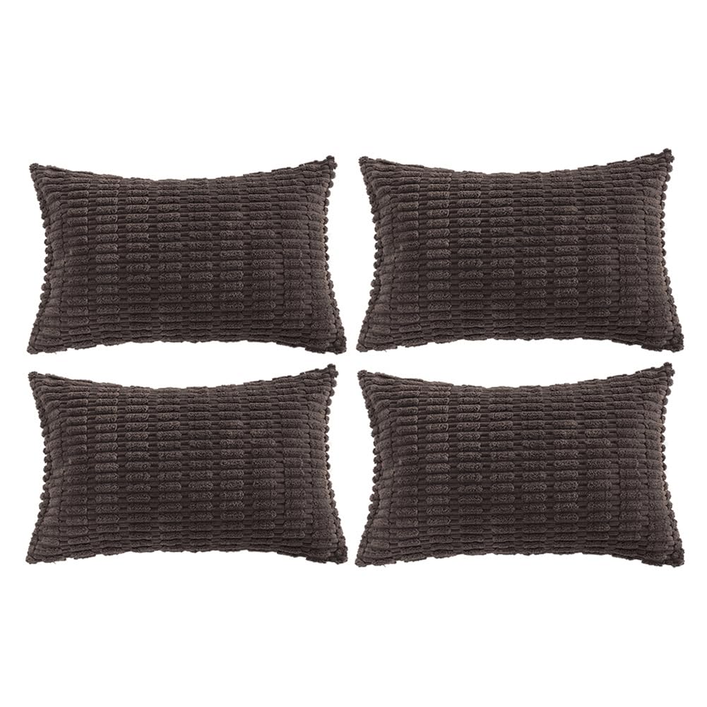 Fancy Homi 4 Packs Decorative Throw Pillow Covers for Living Room Couch Bed, Modern Farmhouse Boho Home Décor Accent Cushion Case, 24" x 14", Rust