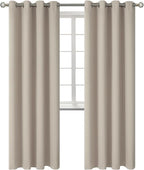 BGment Room Darkening Curtains 84 Inches Long - Grommet Thermal Insulated Drapes Window Treatment Curtains for Bedroom, 2 Panels, 52 x 84 Inch, Camel