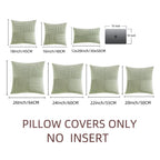 Fancy Homi 2 Packs Sage Green Decorative Throw Pillow Covers 16x16 Inch for Living Room Couch Bed, Rustic Farmhouse Boho Home Decor, Soft Corss Patchwork Corduroy Textured Square Cushion Case 40x40 cm