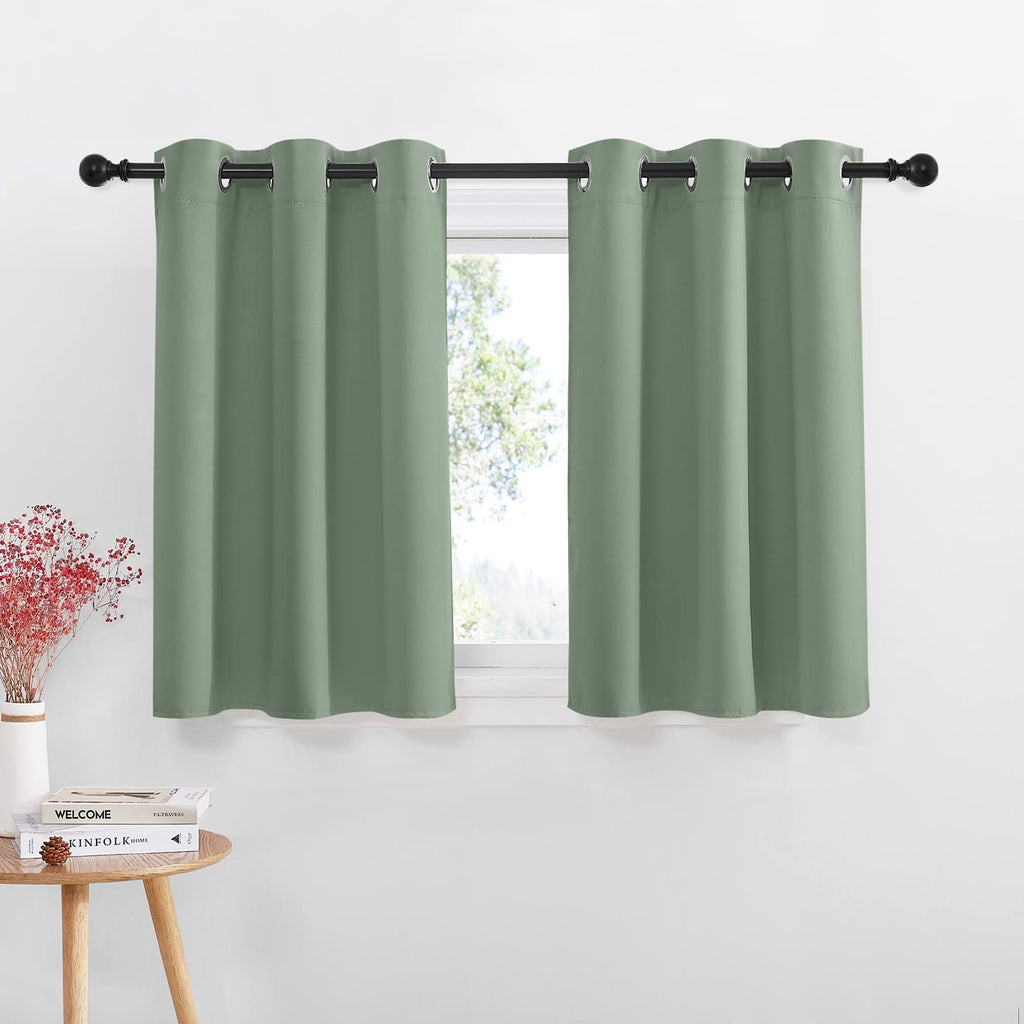 NICETOWN Rustic Kitchen Curtains Country Grommet for Small Windows