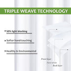 NICETOWN Draperies Curtains Panels, Blocking Out 50% Sunlight Window Treatment Curtains, Grommet Top Small Window Drapes for Bedroom (2 Panels, 34 by 72, White)