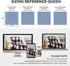 PU MEI Sherpa Blanket Full/Queen Plaid Thick Bed Blanket, 90”*80” Super Soft Flannel Fuzzy Fleece Reversible Velvet Plush Warm Blanket for Couch (Brown-Check, 80"*90")