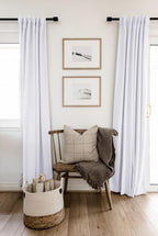 100% Blackout Shield Linen Blackout Curtains for Bedroom 96 Inches Long, Back Tab/Rod Pocket Living Room Drapes, Thermal Insulated Blackout Curtains 2 Panels Set, 50" W x 96" L, Bright White