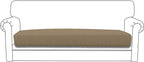 Easy-Going Stretch Cushion Cover Sofa Cushion Furniture Protector Sofa Seat Sofa slipcover Sofa Cover Soft Flexibility with Elastic Bottom(Oversized Sofa Cushion,Tan)