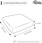Easy-Going Stretch Chair Cushion Cover Sofa Cushion Furniture Protector Sofa Seat Sofa Slipcover Sofa Cover Soft Flexibility with Elastic Bottom(Chair Cushion, Natural)