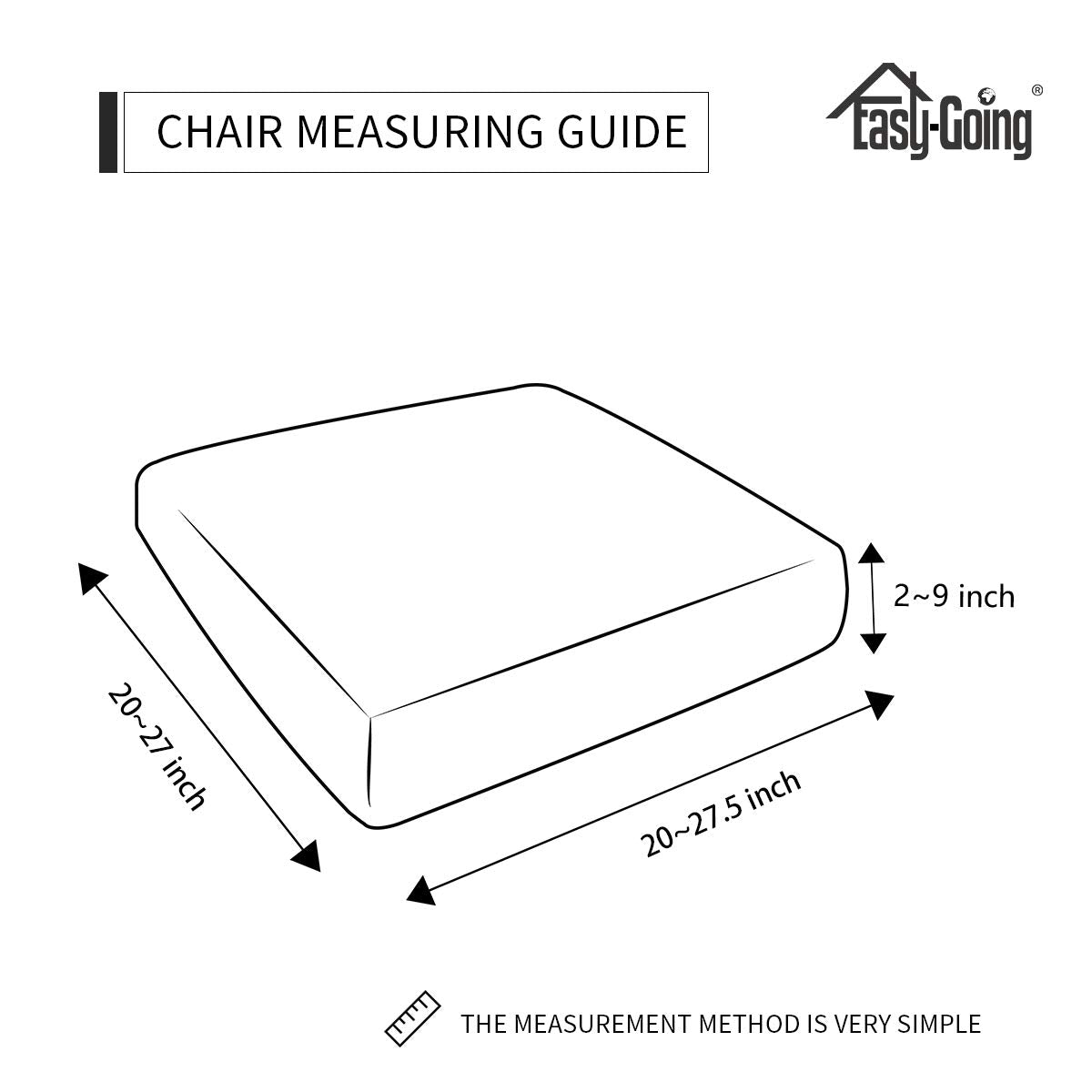 Easy-Going Stretch 1 Piece Chair Couch Cushion Cover for Sofa