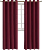BGment Blackout Curtains - Grommet Thermal Insulated Room Darkening Bedroom and Living Room Curtains, Set of 2 Panels (52 x 108 Inch, Burgundy)