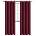 BGment Blackout Curtains - Grommet Thermal Insulated Room Darkening Bedroom and Living Room Curtains, Set of 2 Panels (52 x 120 Inch, Burgundy)