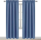 DWCN Blackout Curtains for Bedroom 52 x 84 Inch Long Dusty Blue 2 Panels