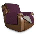 Easy-Going Reversible Couch Cover, Oversized Recliner, Wine/Beige