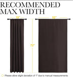 NICETOWN Blackout Curtain Panels 72 inches - Energy Saving Thermal Insulated Solid Rod Pocket Blackout Curtains for Bedroom (1 Pair, 52 inches by 72 Inch, Toffee Brown)