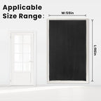 Sovtfides Adhesive Blackout Curtains- Self Stick Curtain No Rod Needed Easy to Hang Curtain, Use for Bedroom, Living Room, Dining Room, Kitchen, 59" W X 96" L, Black, 1 Panel